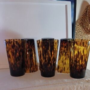 Tortoiseshell Glass Tumblers Set